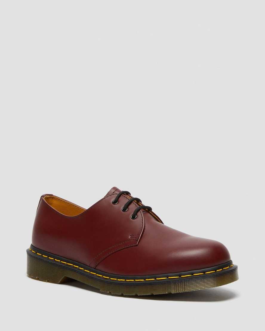 Dr. Martens 1461 Smooth Lær Oxford Sko Dame Rød [4129GTFSA]